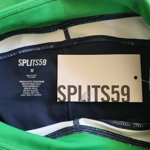 New Splits59 Dream High-Waisted Techflex Indigo/Off White Bike Shorts NWT Medium - Picture 16 of 16